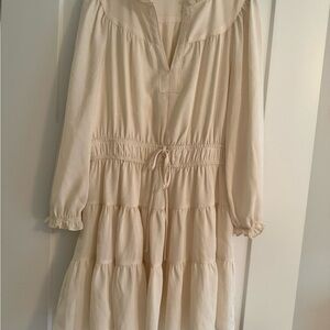 Current Air Cream Tiered Mini Dress